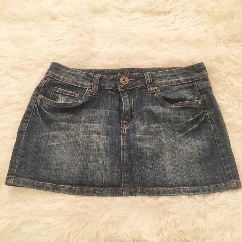 Dollhouse Distressed Denim Skirt -Size 9